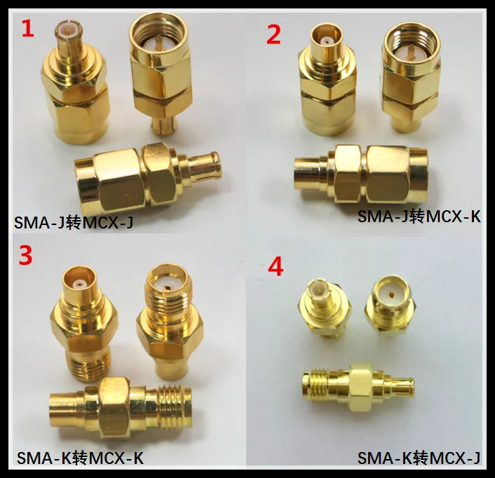 

3PCS RF SMA adapter MCX adapter JJ JK KK public to public transfer radio frequency adapter