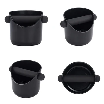

BS Coffee Knock Box Espresso Grounds Container for Barista + Non-slip Base Straight Tube