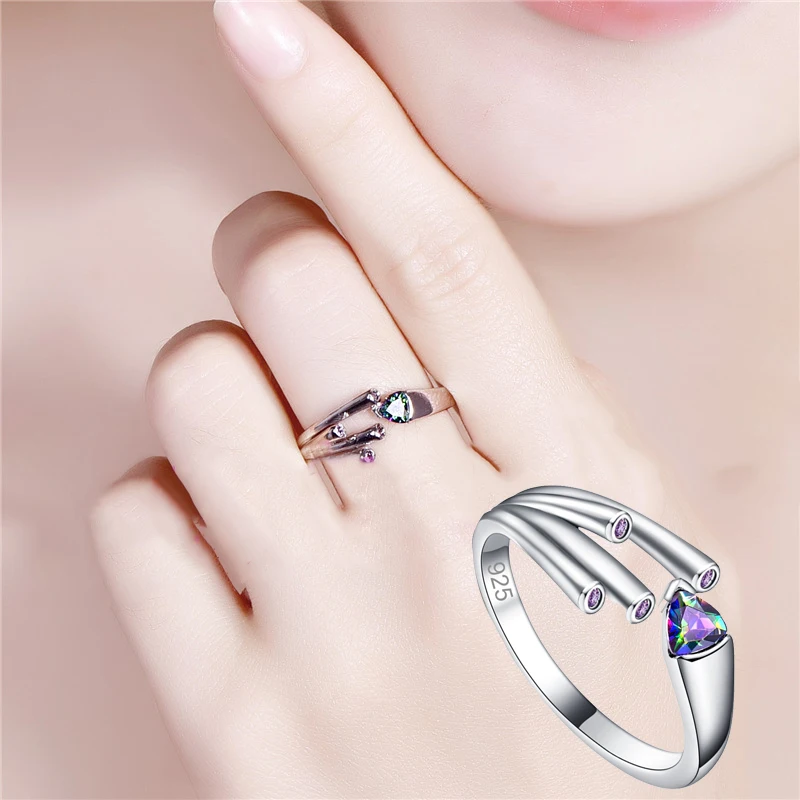Модное кольцо Штабелируемый треугольник кубический циркон Кристалл палец для