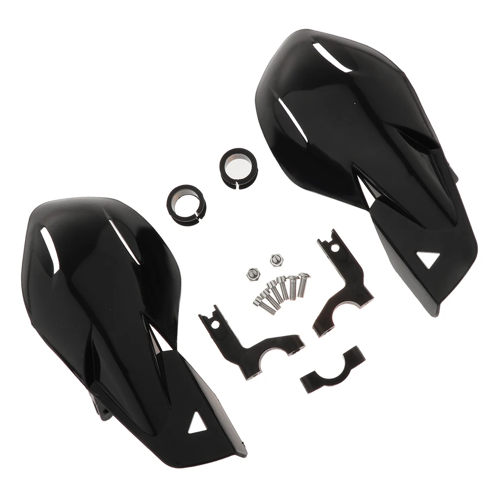 Motorcycle Hand Guards Handlebar Hand Protection Cover Brush Bar Protector for Motocross Supermoto Racing Dirt Bike ATV (Black)
