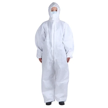 

1X Protective Safety Overalls Suit Protection Disposable Coveralls Hood Clothing