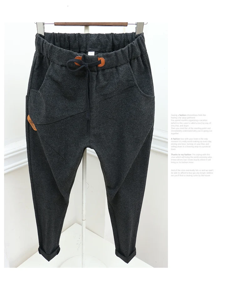 Новинка 2019 года; сезон осень-зима; женские брюки; Длинные повседневные свободные брюки с высокой талией; Pantalon Femme; большие размеры; 5XL