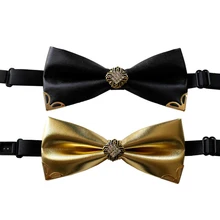 Свадебный галстук-бабочка высокого качества для мужчин, деловой, для жениха, банкета, вечерние, аксессуары, подарки, трендовый повседневный кожаный инкрустированный диагональный галстук-бабочка