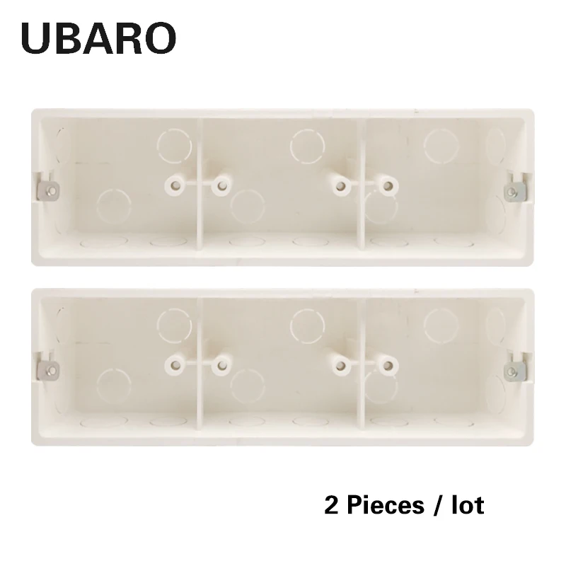 258*80*50mm oculta cubierta inferior de Material plástico PC superficie blanca salida de luz de la pared Led Interruptor táctil caja
