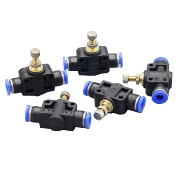 

Pneumatic Accessories SA 4/6/8/10/12mm Pneumatic Air Pipe Connector Pipe Air Flow Regulating Valve Push In Quick Connector