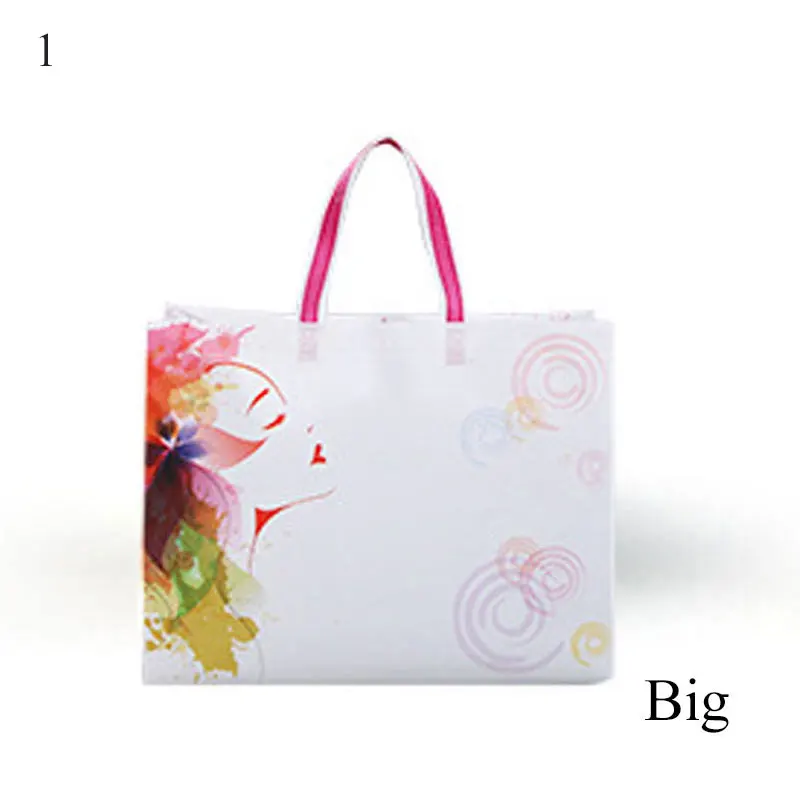 Новая модная сумка для покупок из нетканого материала, многоразовая Складная Сумка-тоут с цветами, эко Водонепроницаемая женская сумка для хранения продуктов - Цвет: 1 big