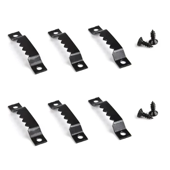 

100pcs Multi Functional Hook Set Double Hole Decorative Saw Tooth Metal Photo Frame Easy Install Home Stable Hanging With Screws