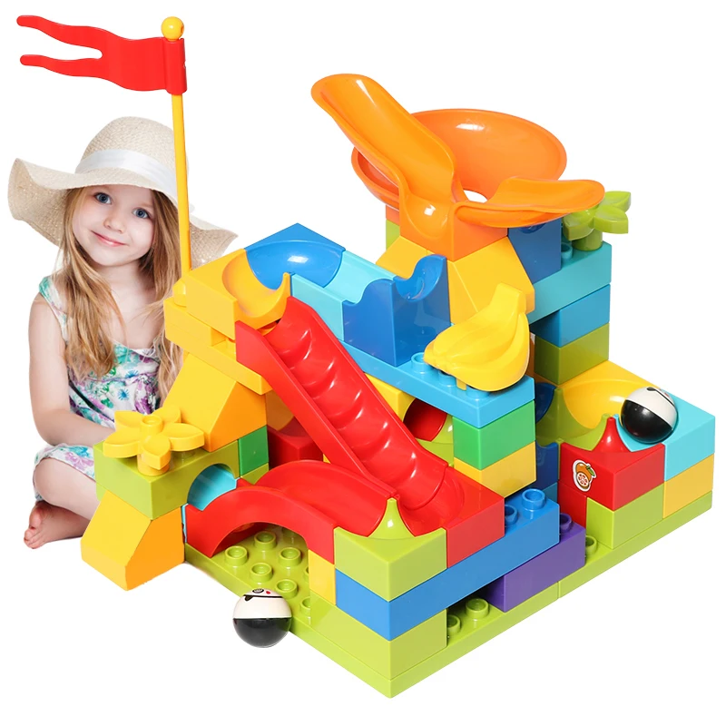

Big Size Building Blocks Set Maze Balls Slideway Blocks Construction Figures Compatible Brand Blocks Toys For Children Kids Gift