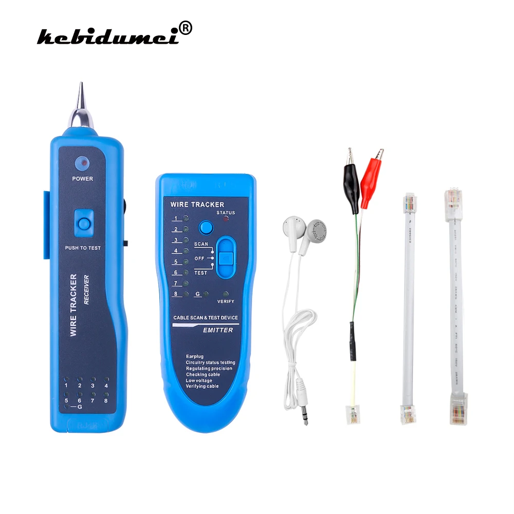 Cabo de Rede Testador Lan Rastreador de Fio de Telefone Diagnosticar Tom Tracer para Stp Utp Cat5 Cat6 Rj45 Rj11 Linha Detector Localizador - Imagem 5