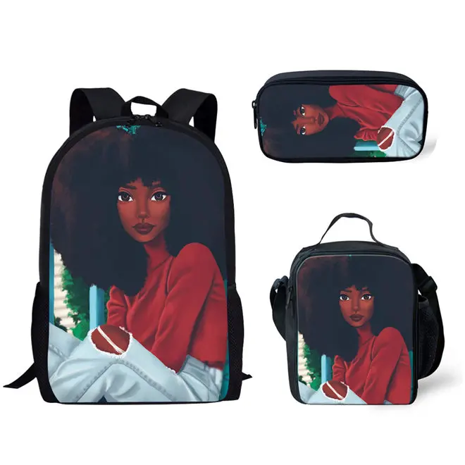 YQ3575CGK WHEREISART школьные рюкзаки для девочек мультфильм Африканский черный школьный рюкзак для девочек Mochila Infantil Sac детские школьные рюкзаки - Цвет: YQ3575CGK