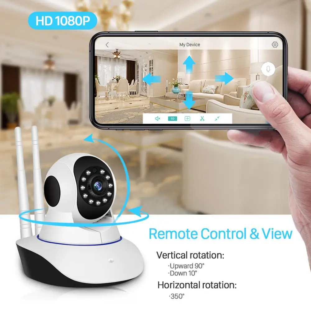 IP камера BESDER Full HD 1080P Wi Fi двусторонняя аудиосвязь P2P сигнализация движения