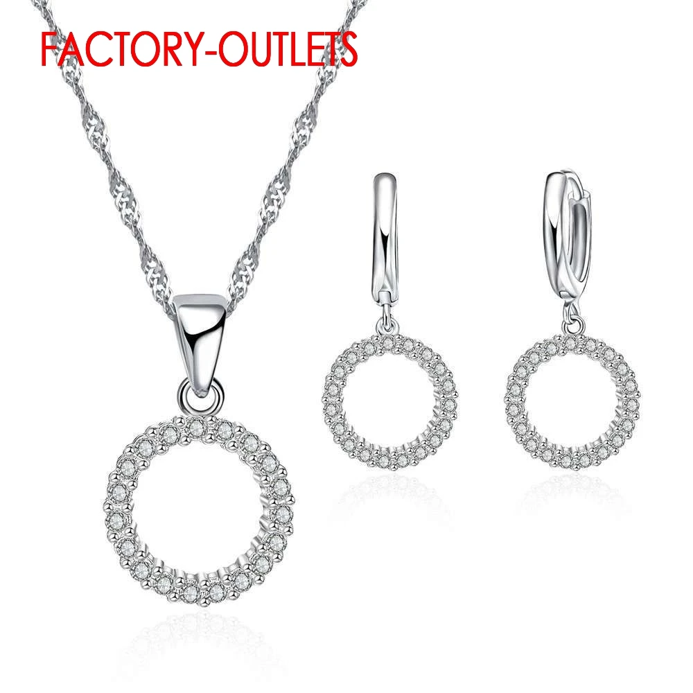 Bridal Jewelry Sets 925 Sterling Silver Beads Necklaces Earrings