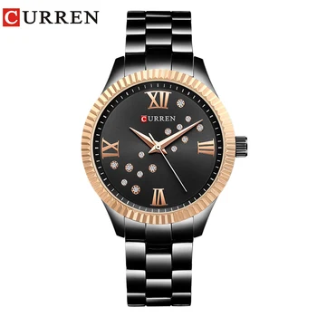 

CURREN Women Dress Watches Ladies Quartz Crystal Design Wristwatch Simple Fashion Female Clock Hot Sale Women Gift reloj mujer