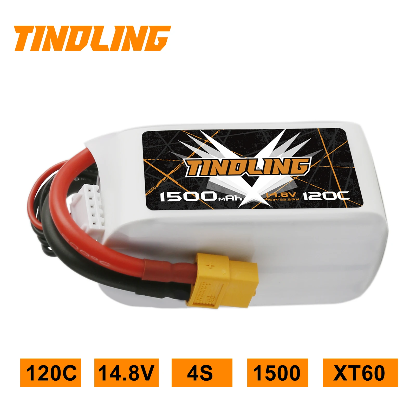 2PCS 4S Lipo hrb Battery14.8V 1500mAh 120C XT60Plug​ For Quadcopter Drone Profesional RC Car FPV Helicopter Airplane 4k toys