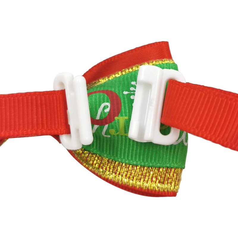 Christmas Pet Dog Grooming Accessories Santa Puppy Dog Cat Bow Tie Adjustable Bows For Dogs Pet Products Mix Colors Wholesale