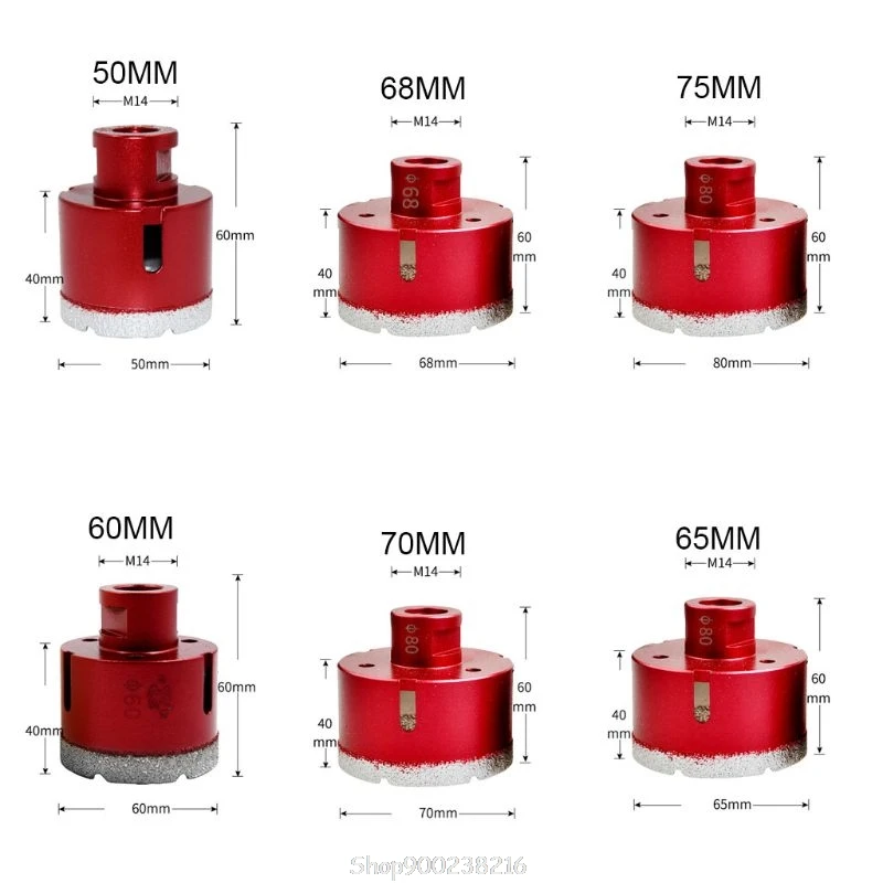 Saw-Cutter Drill-Bit Marble Concrete Resistance-Hole Vacuum-Brazed M14 for Au17/20-Dropship