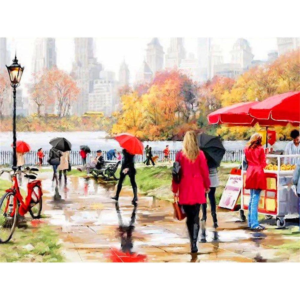 

2020 Hot Sell DIY Oil Painting Paint by Numbers with 4050 Colorful Canvas and Inner frame for kill time and bored