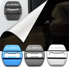 Авто-Стайлинг крышка дверного замка автомобиля Авто эмблемы чехол для Nissan Almera G15 N16 аксессуары