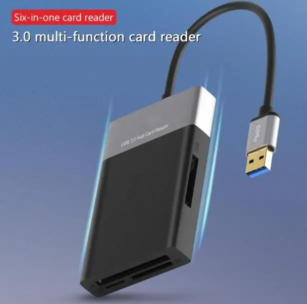 Драйвер 6 в 1 Многофункциональный USB 3,0 док-станция USB 3,0 CF XQD SD TF устройство чтения карт памяти OTG адаптер для WinXP 7,8, 10, Windows Vista, Windows, Mac OS ПК