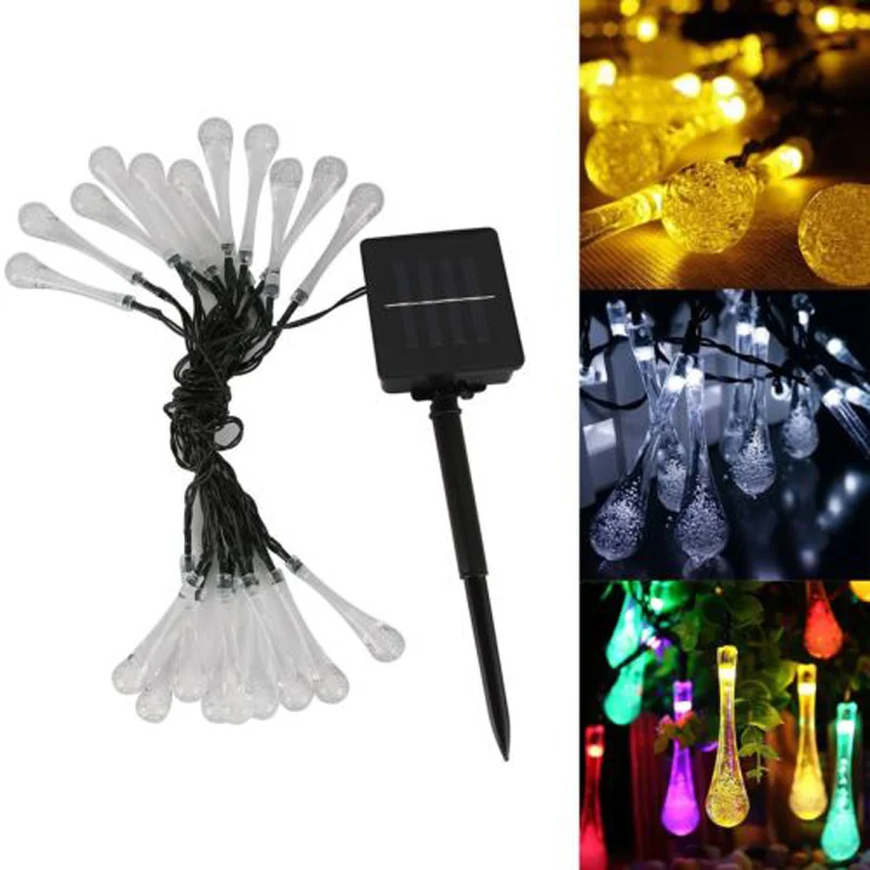 Outdoor Solar Powered 30 LED String Light Garden Path Yard Landscape Lamp Decora