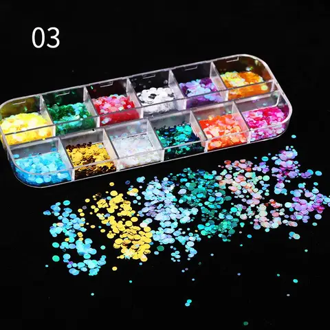 Grid/Set  Nail Art 3D Flakes iridescent Nail Sequins Sparkly 3D Thin Butterfly Flakes Polish Decor For Nail Art Accessories