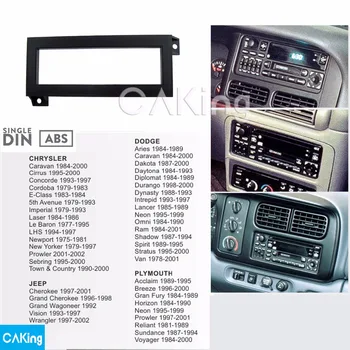 

Single Din Car Fascia Radio Panel for CHRYSLER JEEP DODGE Dash Kit Install Plate Bezel Adapter Facia Console Cover Trim Frame
