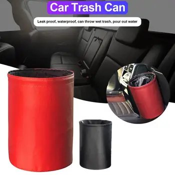 

Car Trash Can Foldable Universal Leak Proof Waterproof Car Dust Bin Garbage Pocket Hanger Auto Interior Clean Accessories