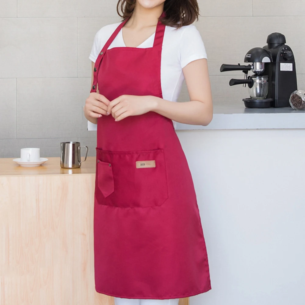 

Cotton Denim Canvas Pockets Baking Chefs Kitchen Cooking Apron Baking Chefs Onesies Cover Clothing Kitchen Mom Cooking Coat Hot