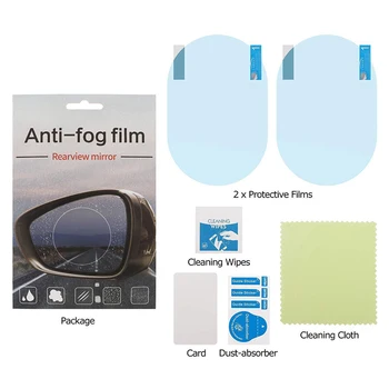 

Protector Protection Trucks Fog Rainproof Water Mist Mirror Film Protective 2pcs Anti Set Pack Cars PET Oval Film