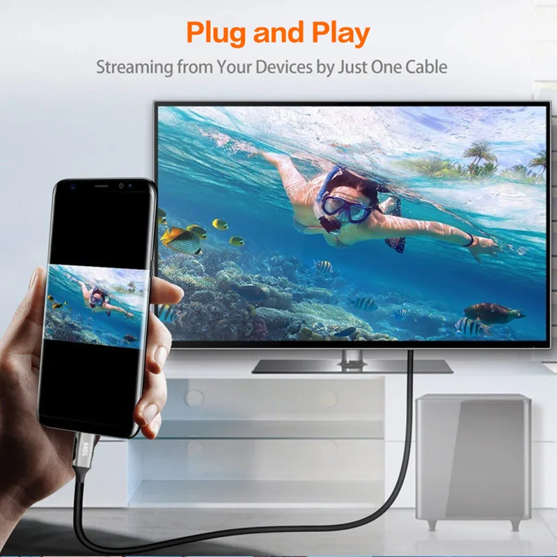 Кабель USB type c Thunderbolt 3 HDMI аудио видео 4K для Ipad pro Surface pro7 Dell XPS Macbook|Кабели HDMI| |