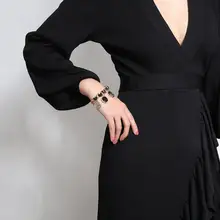 Винтаж в стиле панк, в стиле «хип-хоп» Стиль цепи Многослойные Браслеты браслеты для Для женщин браслеты с подвесками Браслеты комплекты ювелирных изделий подарки