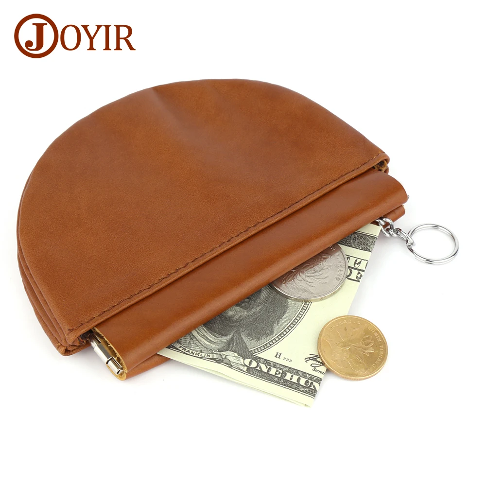 JOYIR Genuine Leather Coin Purse Women Fashion Small Mini Money Bag Case  Cowhide Zipper Change Purses Female Key Holder New