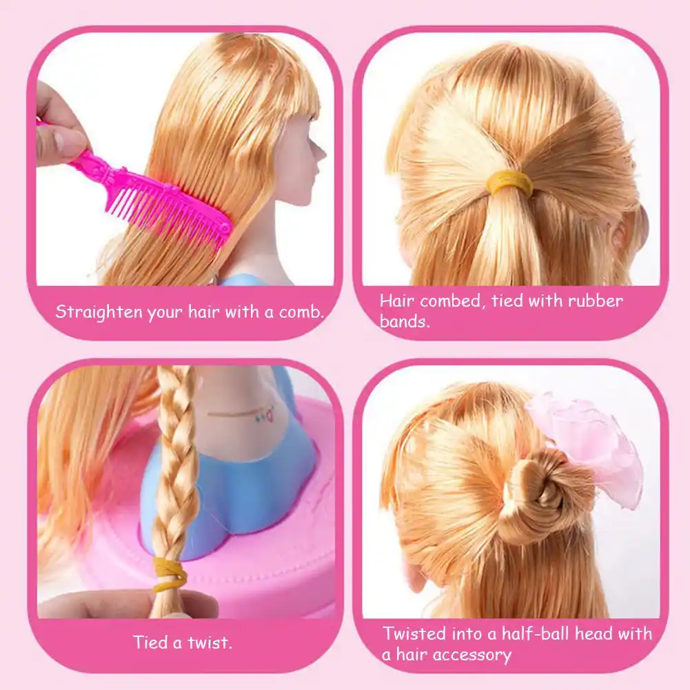 kids hair styling head