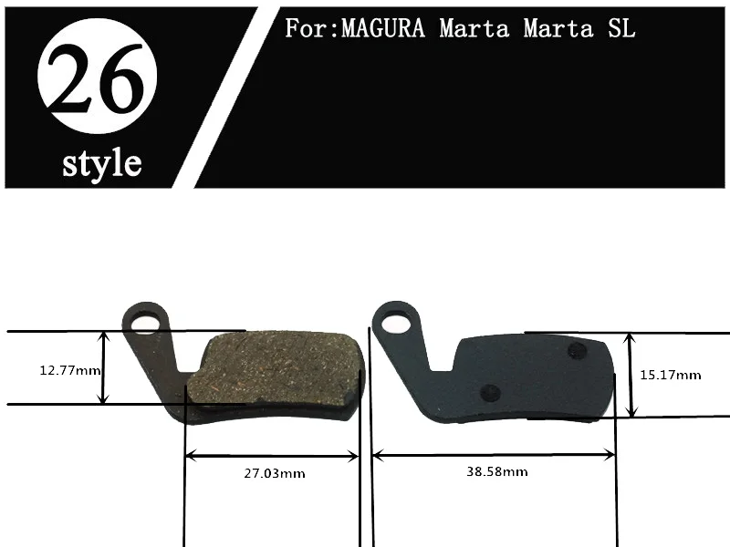 2 pair Resin MTB Mountain bicycle bike disc Brake pads for Magura Julie Louise CLARA 2001 MT8 MT6 MT4 MT2 Marta SL M5 M7 MT5 MT7