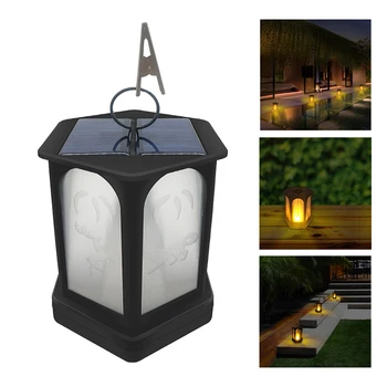 

Solar Flickering Flames Lights 96 LED Waterproof Solar Courtyard Wall Lamps For Garden Decoration Outdoor Lighting Night Light