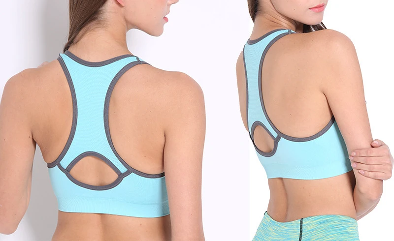Racerback Sports Bras- Padded Seamless High Impact Support for Yoga Gym Workout Fitness