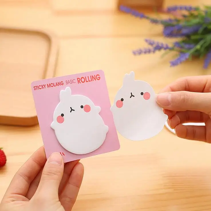 1 шт./лот MOLANG POINT Новинка Kawaii Potato Rabbit дизайн блокнот для записей сообщение Примечание подарок офисные школьные принадлежности