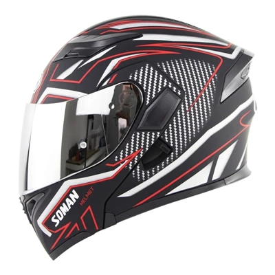 Шлем для мотокросса с двойными линзами DOT Casco Moto для мотокросса с двойным козырьком, мотоциклетный шлем Moto Capacete Moto - Цвет: 6
