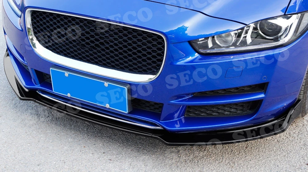 Передний передний спойлер для губ ford, Jaguar XE- ABS глянцевый черный 3 шт./компл. головка бампера подбородок Лопата защита автомобиля Стайлинг