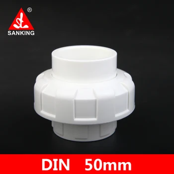

Sanking UPVC 50mm Union Connector PVC Aquarium Tank Tube Adapter Garden Water Connectors Irrigation Water Supply Pipe Joints