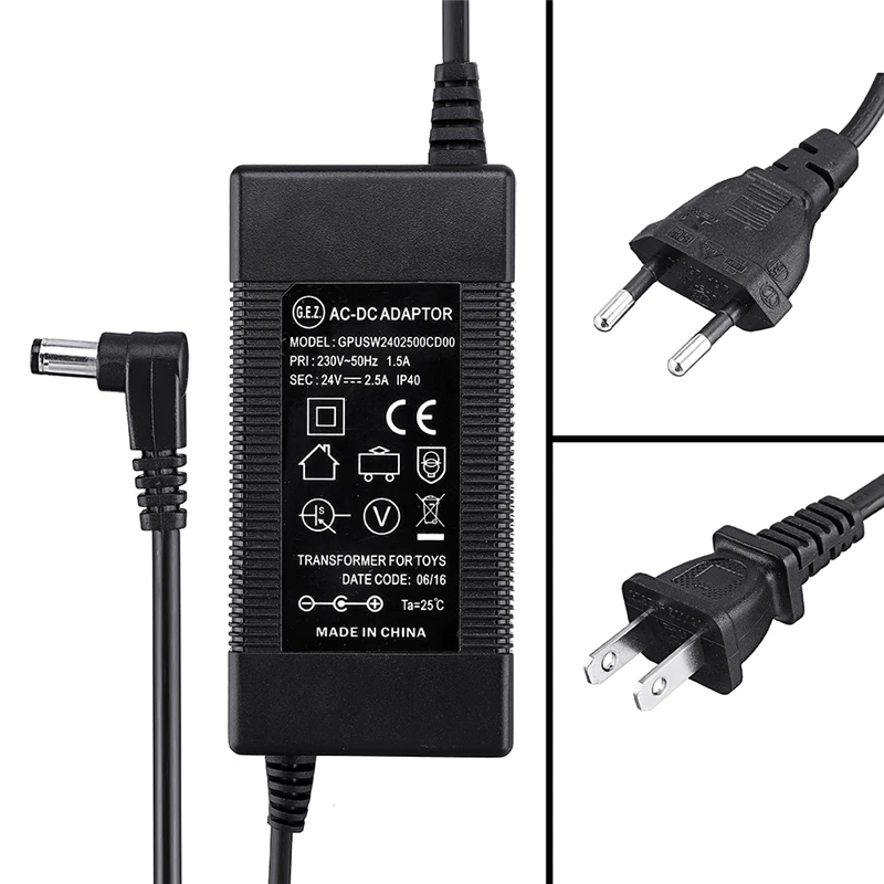 

AC100-240V To DC24V 2.5A Powered Adapter Supply Lighting Transformer Charger EU US Plug for LED Strip Light Lamp Accessory