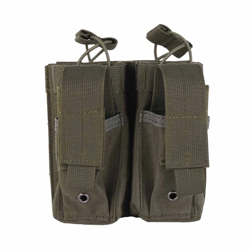 

Molle Tactical Clip Double Mag Magazine Pistol Magazine Cartridge Clip Utility Tool 600D Oxford Fabric 2020