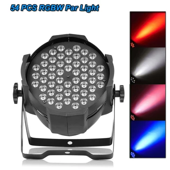 

54LED Party Lamp DMX512 Sound Activated RGBW PAR Wall Wash Light Stage Effect Projector for Disco KTV Club