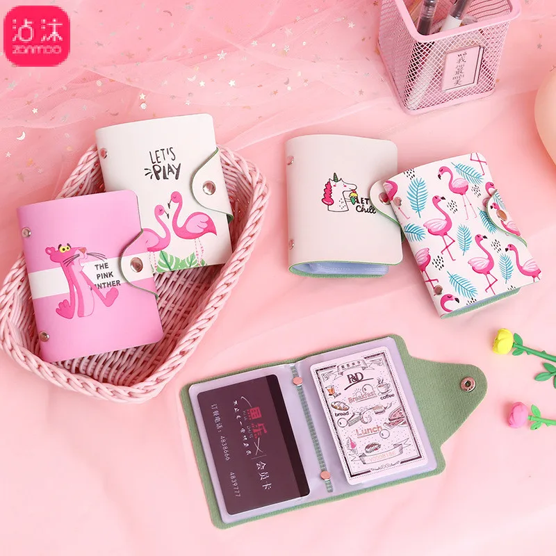 

1243 More Lovely Card Holder Cool Wallet Women's 20 Card Holder South Korea Card Clamp Mini Cartoon Hipster