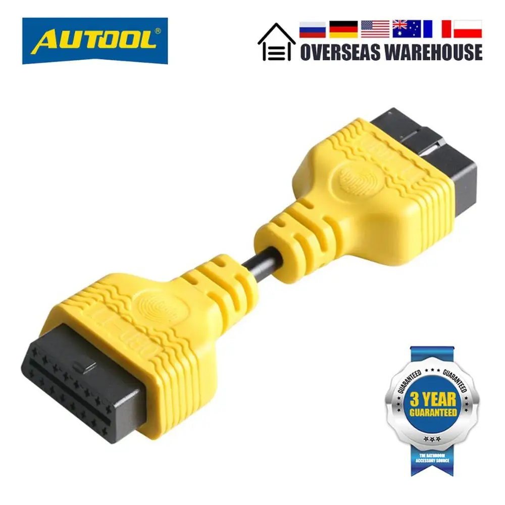 

AUTOO OBD Extension Cable Connector OBDII Extend Wire Connector Scanner OBD2 14CM Diagnostic Adapter Male to Female Wire for Car