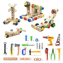 

Creative screw assembly building blocks engineering assembly tools pliers hammer early childhood education educational toys