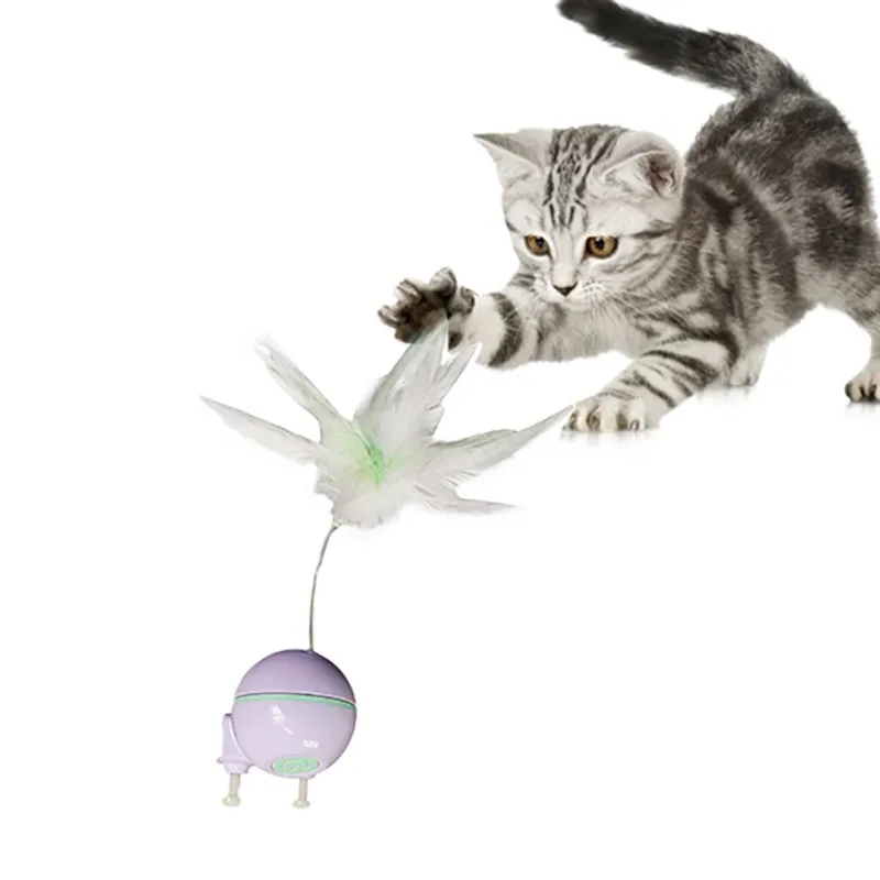 

Automatic Feather Lifting Laser Electronic Motion Cat Toy Automatic Rotating Rod With Feather Cat Teasing Environmentally Toy