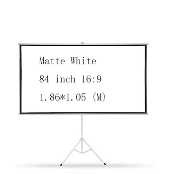 

Thinyou High Quality 84 inch 16:9 white plastic Portable Tripod Projector HD Screen Folded Front projection bracket screens