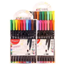 Maped Graph' Peps цветной крючок волоконная ручка, эскизная ручка для детей, студентов, рисования, 0,4 мм, перо, художественная контурная ручка для иллюстрации