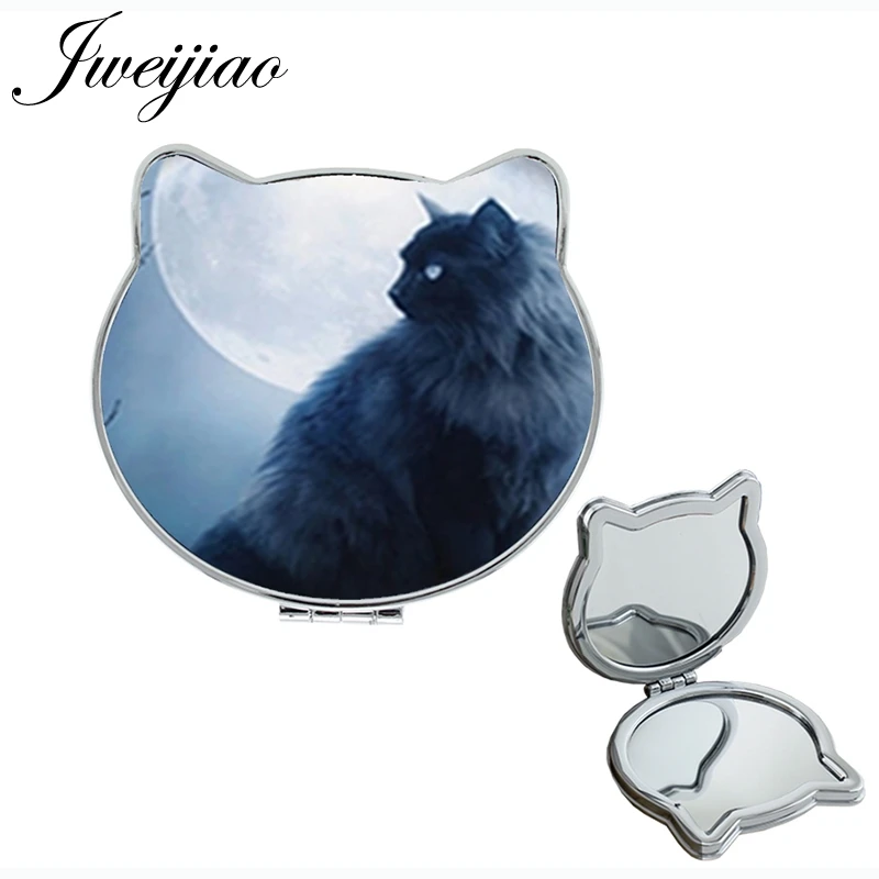 C709 JWEIJIAO nihon lucky Cat Ear beauty Shaped компактное зеркало lovery smile белые Домашние животные Fortune Лупа карманное зеркало в кожаной оправе C701 - Цвет: C709